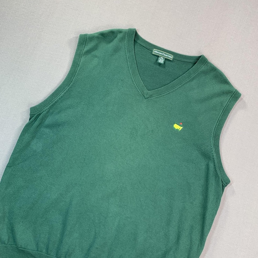 Masters Collection Sweater Vest Mens 2XL Green‎ Pima Cotton V Neck Knit Golf